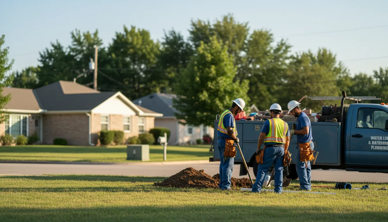 Residential water line and bathroom plumbing service in Milan, TN